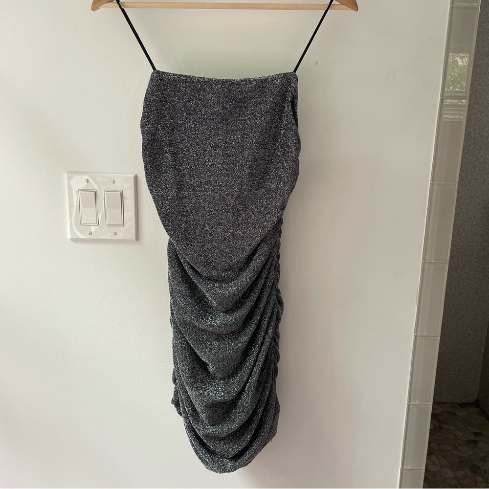 SHEIN body-con silver sparkly dress
